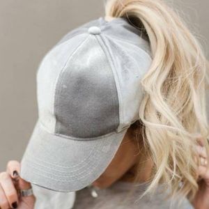 C.C. Grey Pony Velvet Baseball Caps